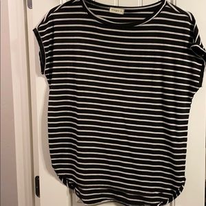 Black & white striped box top